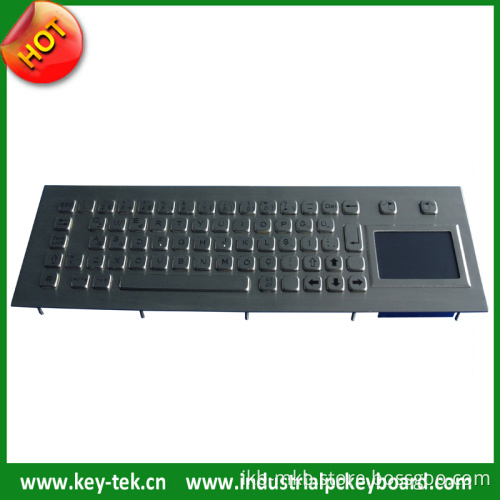 Vandal Proof Stainless Steel Ruggedized Keyboard with Touchpad